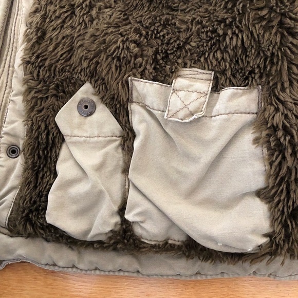 Abercrombie & Fitch Wilcox Field Shearling Lined Military Hooded Cargo Jacket - Picture 8 of 12